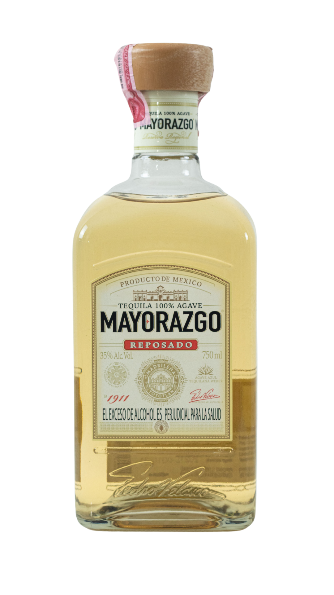 Tequila Mayorazgo Reposado 100 De Agave Azul Botellax750Ml